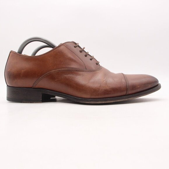 To Boot New York Mens Aidan Men's 9 Dress Shoes Oxfords Cap Toe Brown Leather - Picture 1 of 12